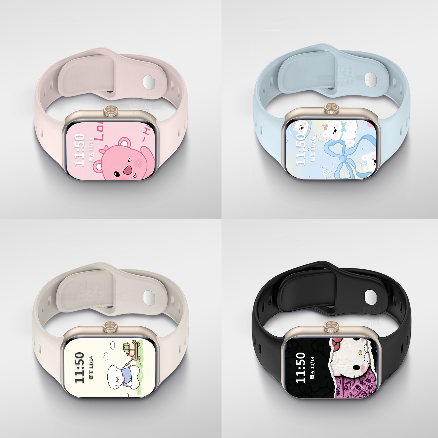 适用于vivowatchgt2表带新款iQOO/vivo手表GT2同款硅胶腕带智能运动iQOO亲肤透反扣替换带非原装男女通用表链