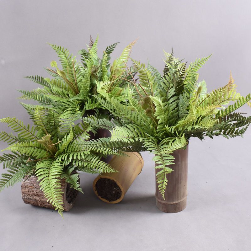 仿真蕨类植物叶手感大蕨叶蕨草造景绿植壁挂装饰墙面垂吊假草代发