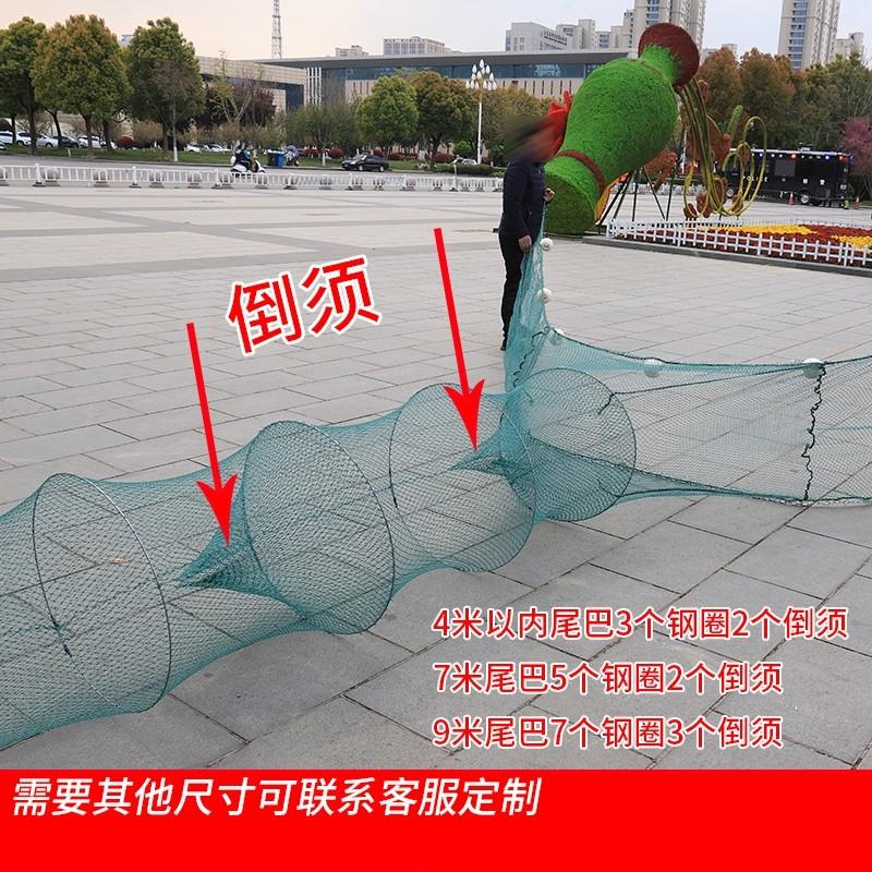 大眼网渔网鱼网八字虎口网清塘网拖网倒刺2指3指网眼捕鱼网折叠网