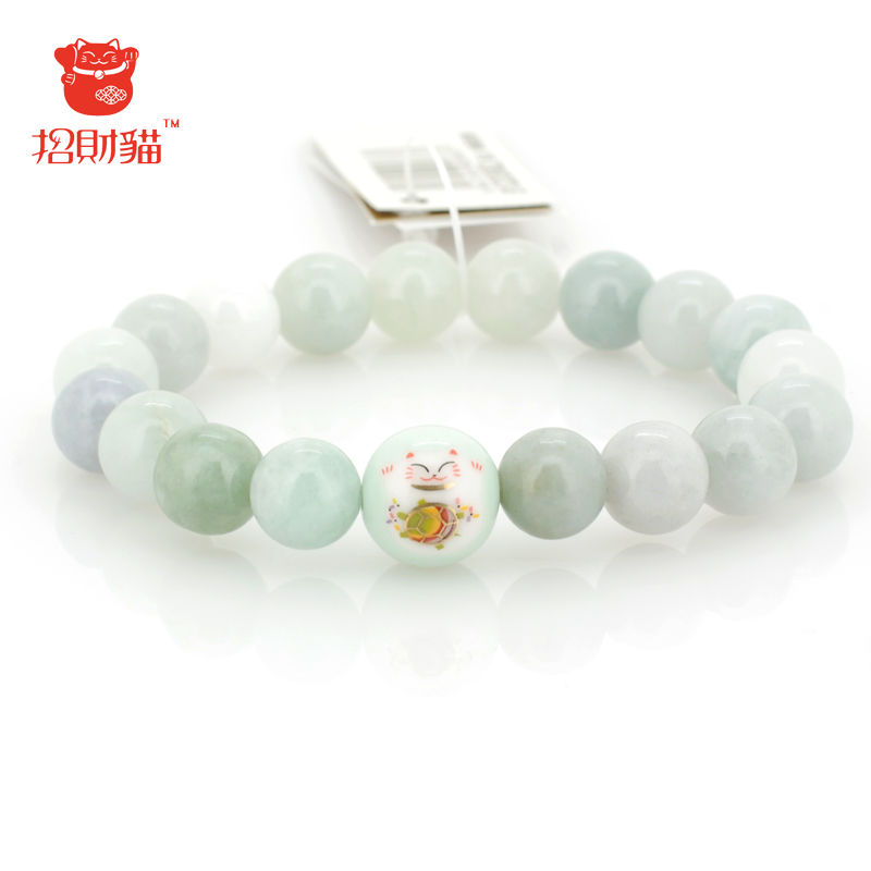 招财猫手链女招财 转运 玉石手链男单圈多圈晶石饰品创意配饰礼品