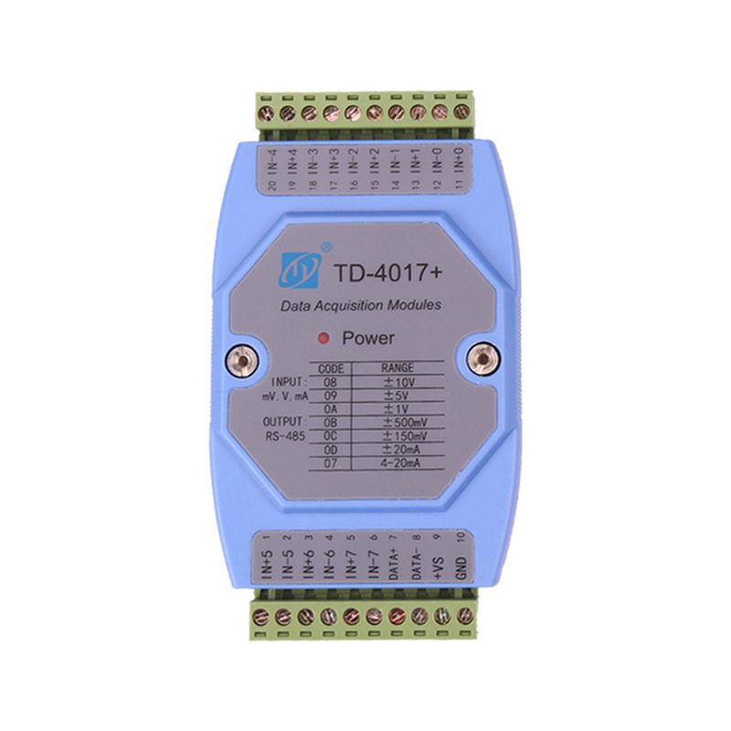 TD4017工业级八路模拟量信号采集卡模块4-20mA10V输入隔离转换485