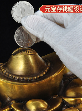 全铜聚宝盆日进斗金摆件大号存钱罐客厅招财工艺品开业乔迁礼品
