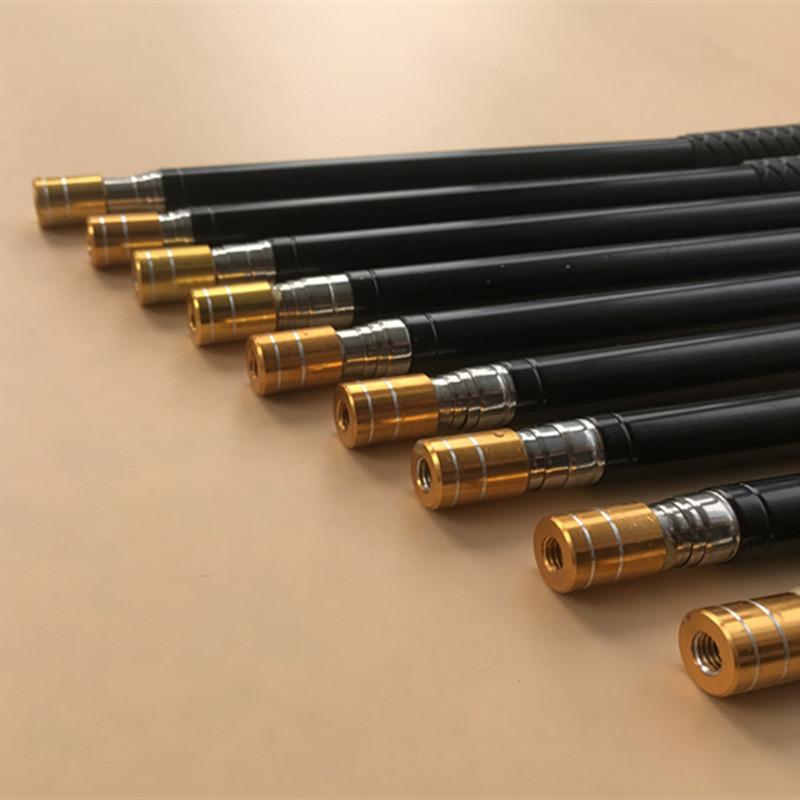 升级1.5米5节不锈钢伸缩杆 可携式竞技用金属捞网杆子 迷你收缩杆