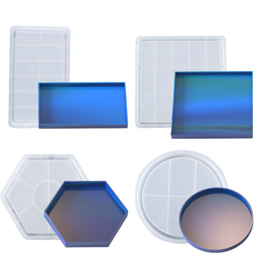 Big Size Geometric Tray Silicone Mold Round Square Rectangul