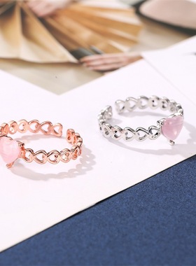 Korean fashion literary ring temperament personality hollow