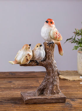 北欧风家居装饰品摆设创意小鸟摆件客厅家庭电视柜酒柜卧室装饰品