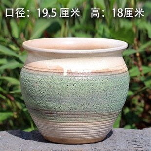 多肉破口花盆创意种花黑色简单好看缺口庭院结实家用口径20厘米幸