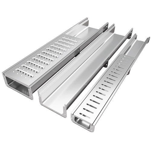 不锈钢成品排水沟u型槽厨房水沟庭院地沟盖板下水道u形沟槽水沟槽