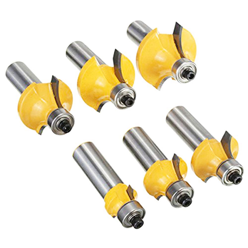 Pack Of 6 1/2-Inch Shank Round Over Router Bit 1/2 Inch 1/8