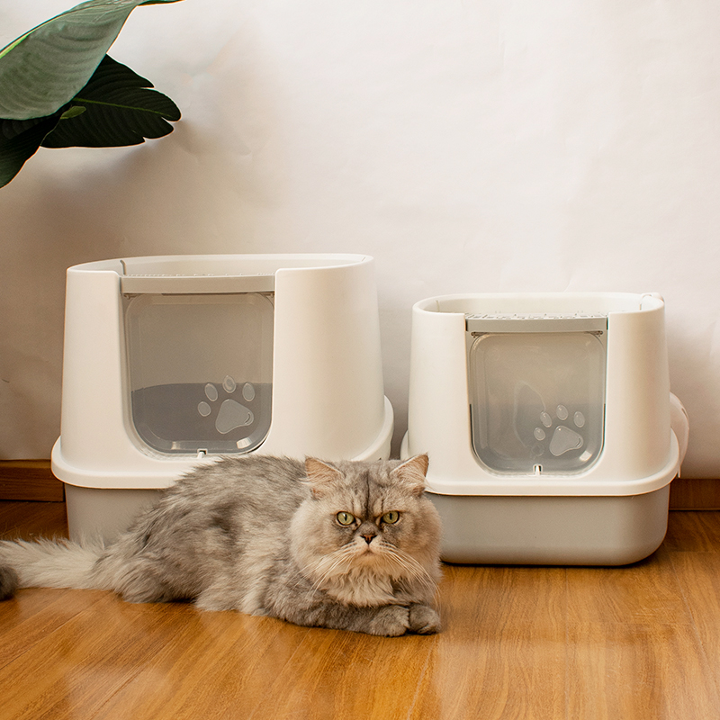 猫砂盆超大号全封闭猫厕所顶入式一体封闭式防外溅猫沙盆子猫屎盆