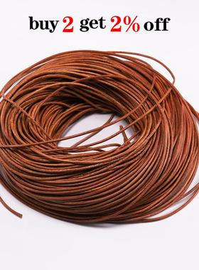 2-5m/lot 1.5 2 2.5 3 4 5 6mm 3 Color Genuine Cow Leather Rou