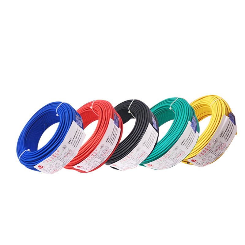 国标家用铜芯电线1.5/2.5/4/6平方家装多股软线电缆BV1平方红色1