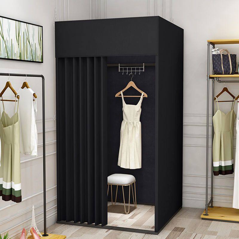 商场临时活动试衣间门帘服装店移动简易更衣室便携式换衣间展示架