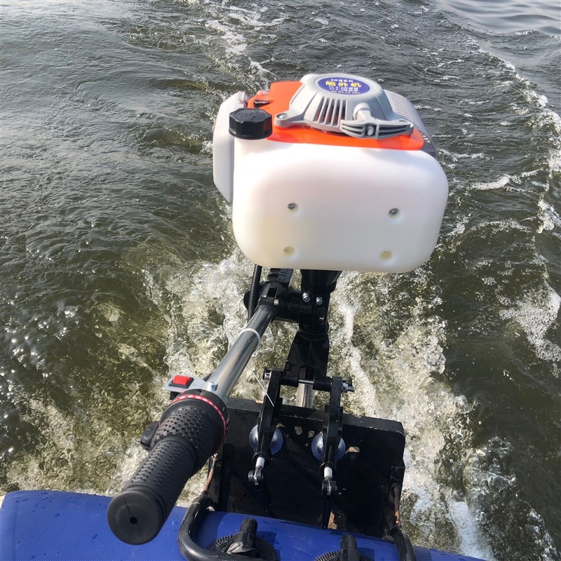 船外机推进器四行程汽油挂浆机皮划艇塑料船用上推动器马达螺旋桨