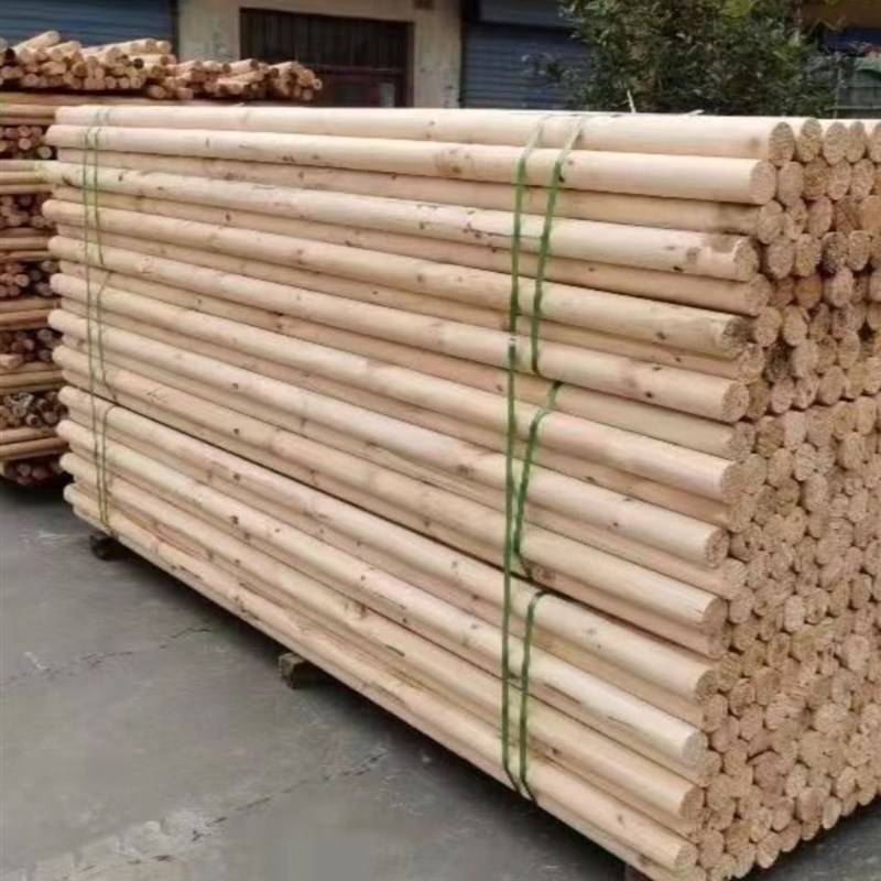 樟子松防腐木碳化木圆柱子户外古建木材松木实木花旗松圆木立柱