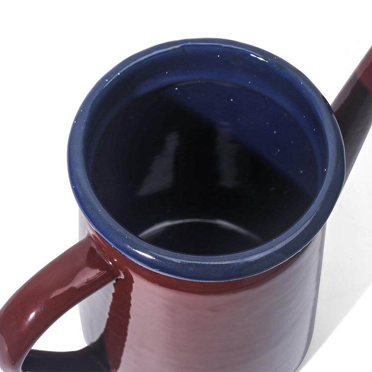 新款直销欧式珐琅壶 色搪瓷油壶 咖啡壶 珐琅手冲茶水壶 电磁炉燃