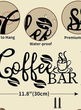 新款直销咖啡吧酒杯铁制金属工艺品店内店外门牌装饰艺术挂摆件亚