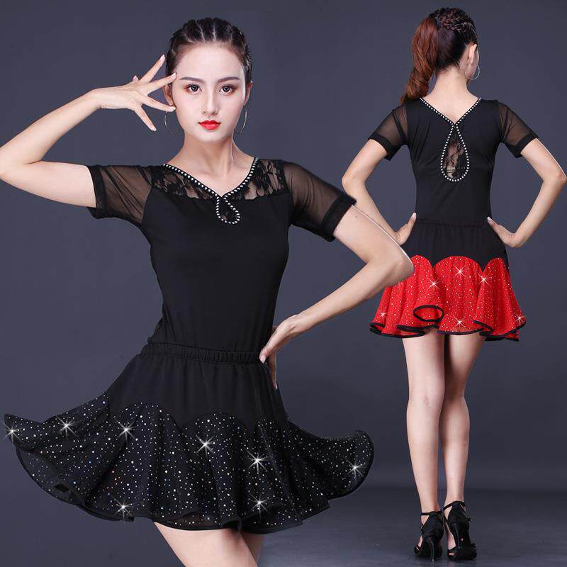 新款直销拉丁舞服装女成人2019新款拉丁舞裙广场舞套装舞蹈服练功