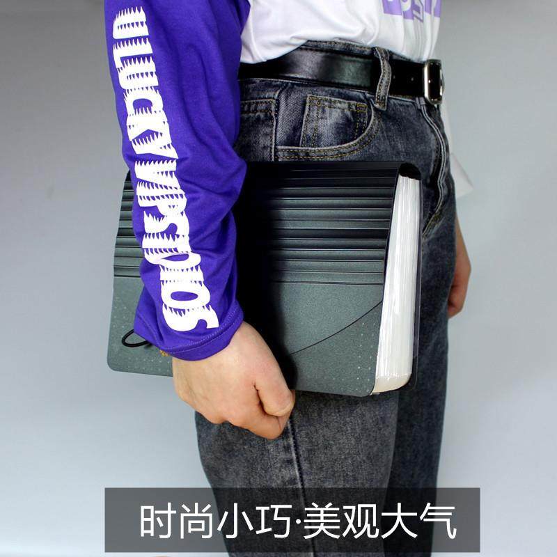 新款直销创意A5风琴包pp资料夹站立收纳盒整理分类票据夹大容量学