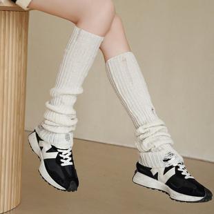直销30%羊毛慵懒风宽松袜套破洞护腿套女堆堆袜韩版 新款 针织潮袜