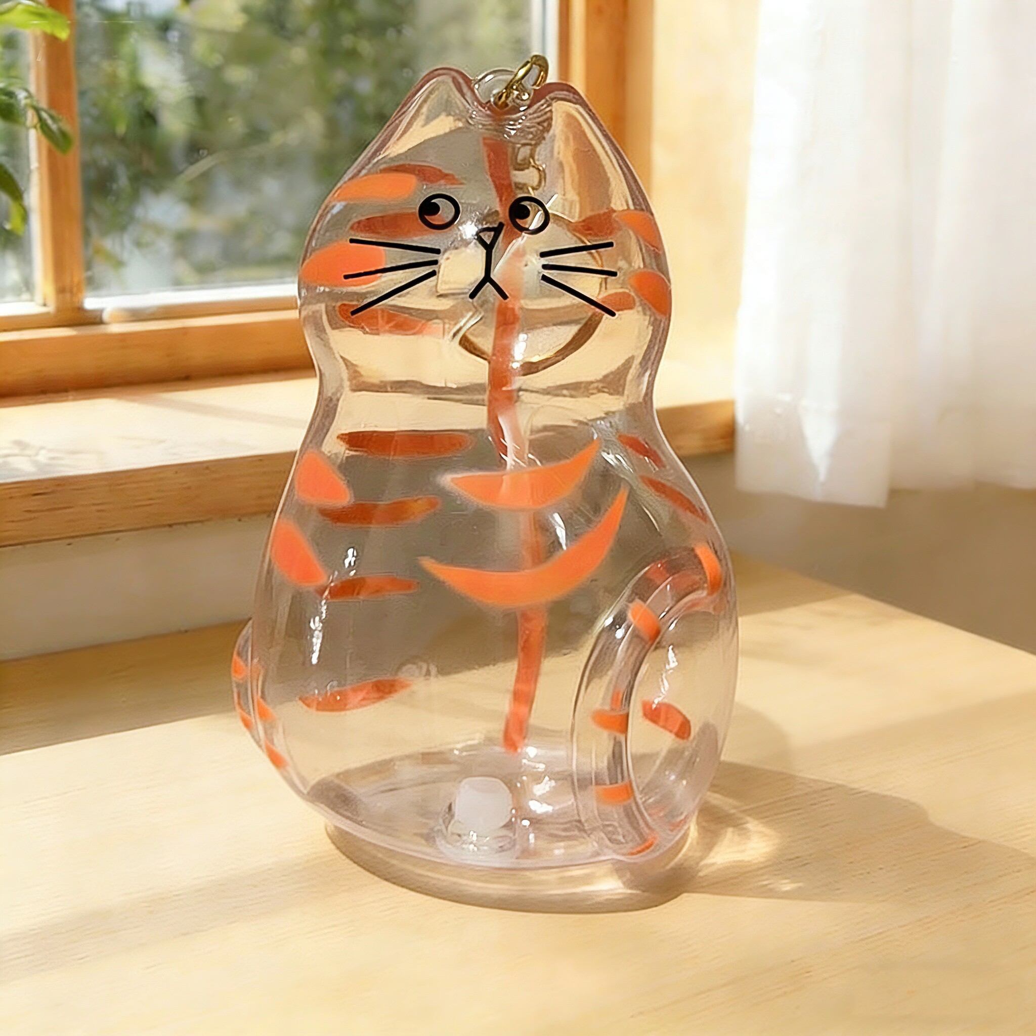 胶囊透明猫毛收纳盒吊饰扭蛋存放纪念收藏包超大号猫咪毛发钥匙扣图片