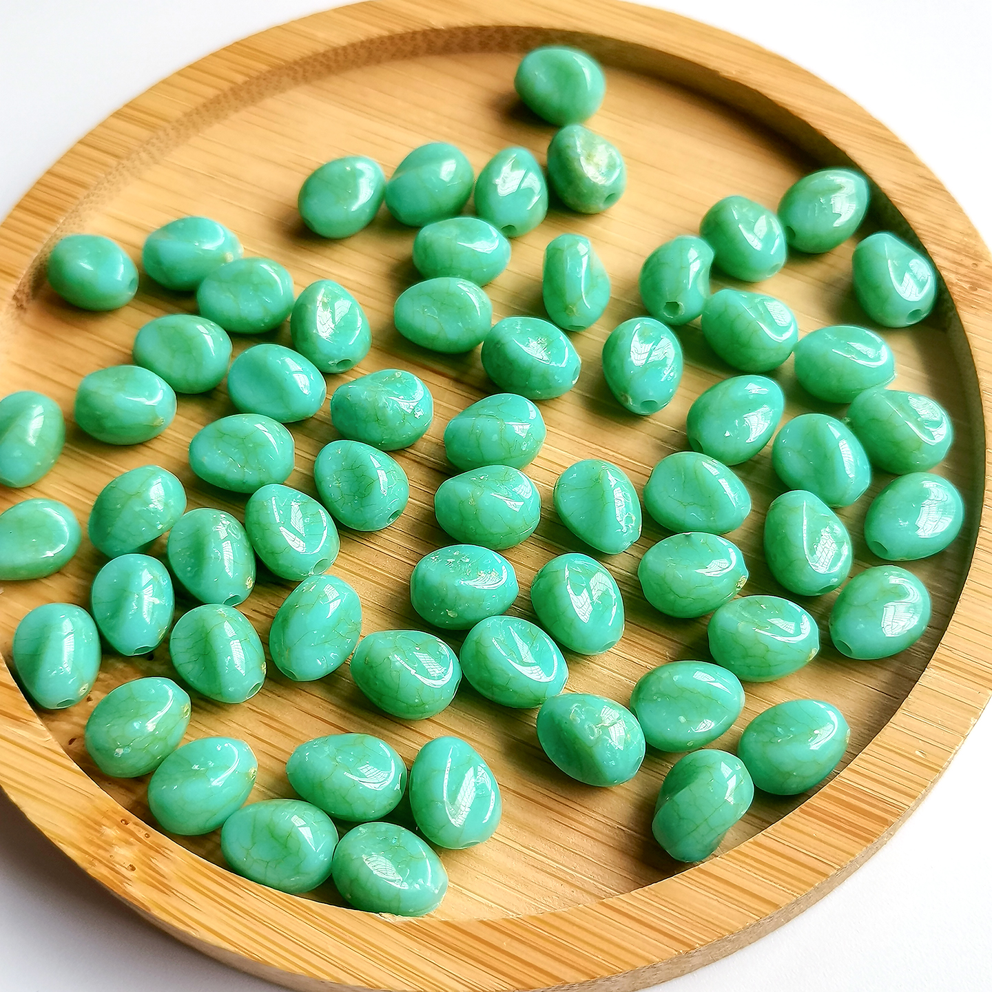 亚克力仿玉石裂纹扭扭米珠散珠子手工diy手链手串珠饰品配件材料