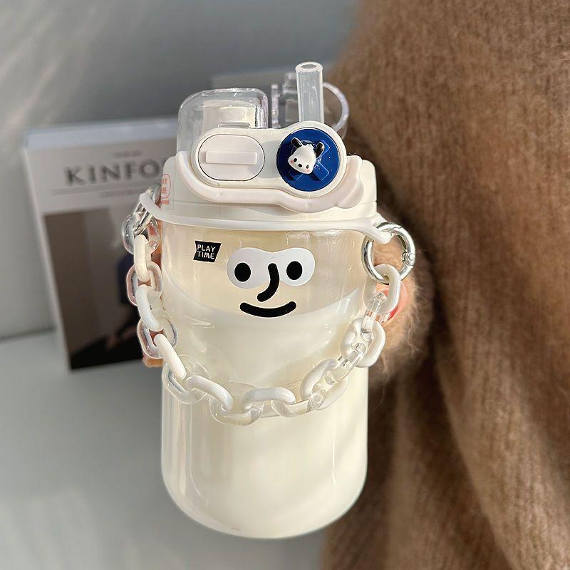 直销新款N1CG水杯女生高颜值夏季吸管杯初中生双饮水壶情侣便携式