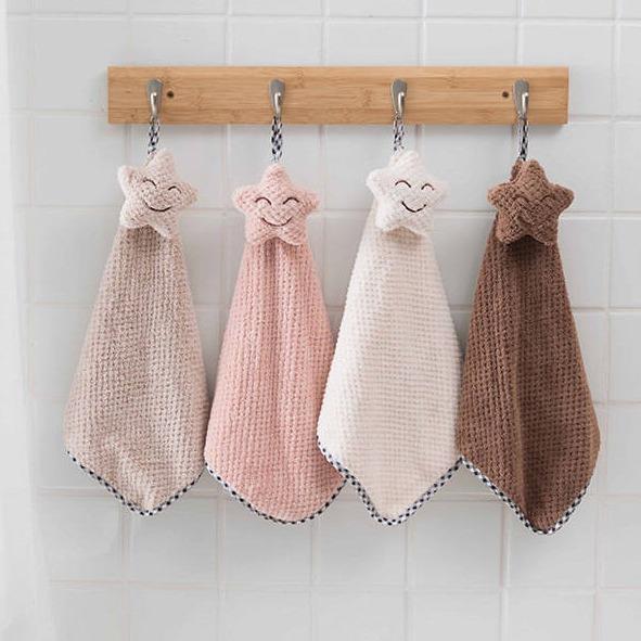新款直销擦手巾挂式儿童可爱擦手巾挂式吸水浴室擦手布毛巾抹布手
