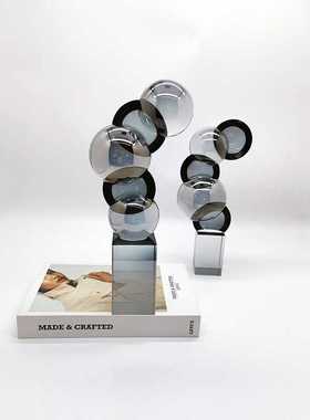 新款直销书架装饰软装现代简约黑色装饰品书镇样板房售楼处摆设客