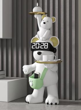 新款直销亲子暴力熊摆件乔迁新居礼物电视柜沙发旁客厅落地卡通时