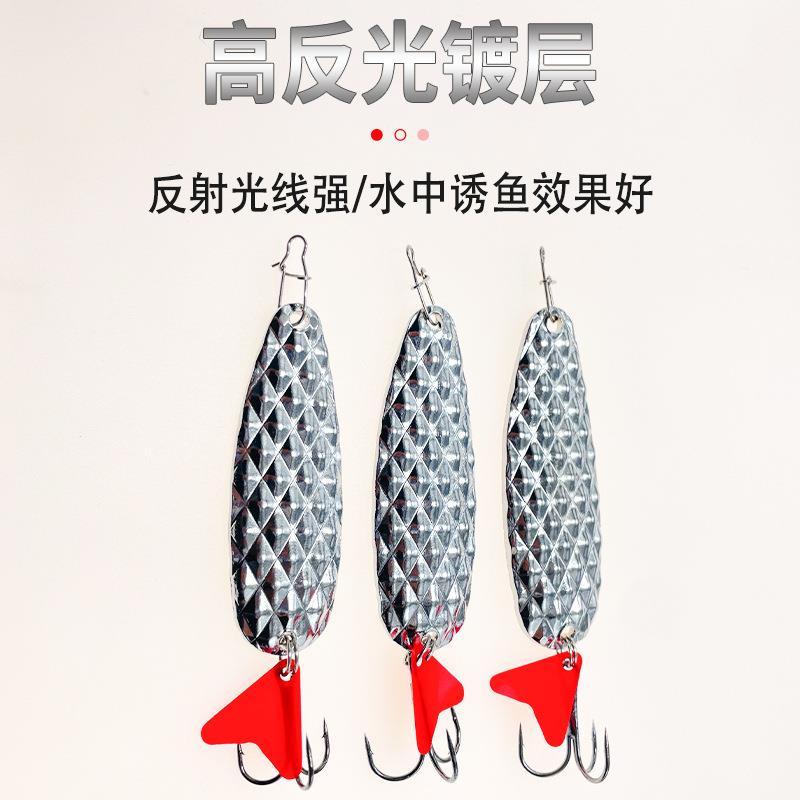 新款直销工厂路亚饵17g20g2g亮片三本钩勺型菠萝亮片假饵仿生翘嘴