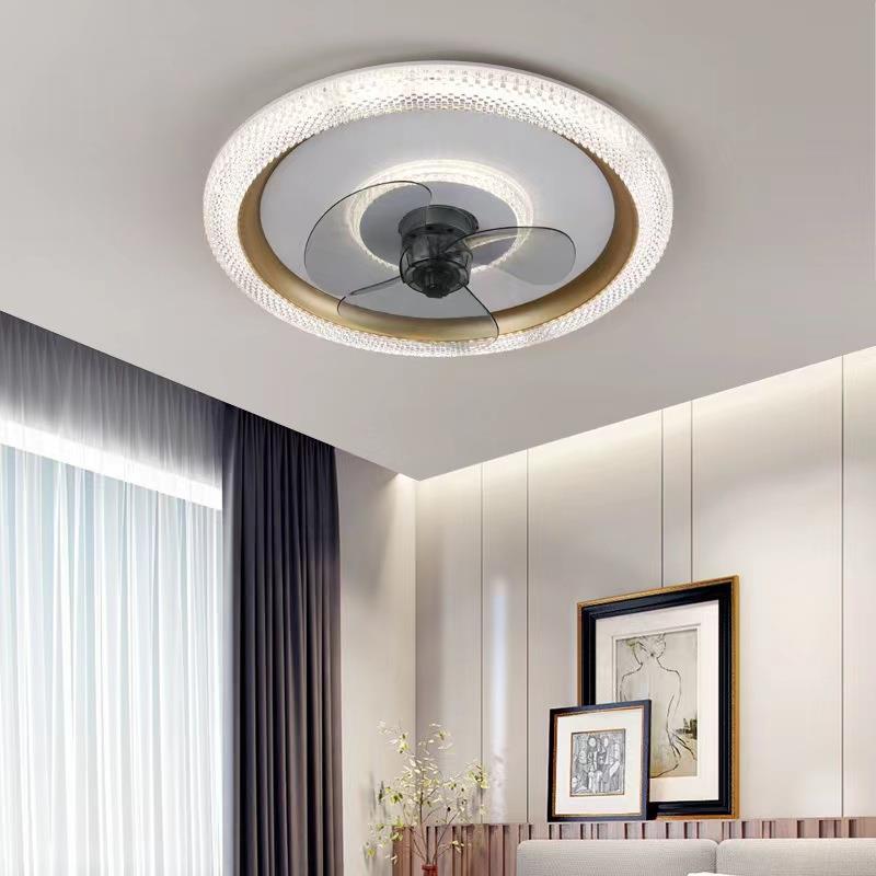 新款直销吸顶风扇灯家用变频客厅卧室餐厅带一体的202年新款吊扇