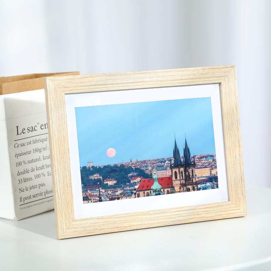 新款直销实木质相框摆台装裱创意个性画框A拼图框16寸相框挂墙照