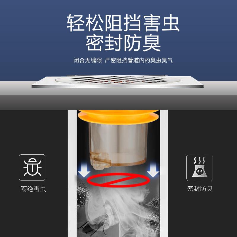 新款直销卫生间大过滤网地漏防臭内芯厕所下水管防虫防返臭神器密