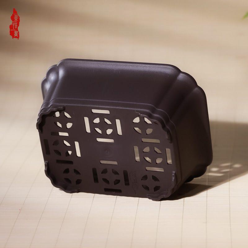 新款直销长方形仿紫砂花盆家用多肉绿植榕树花卉园艺深高盆栽盆景