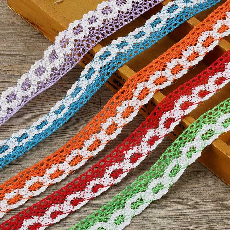 新款直销5米棉线蕾丝花边辅料装饰牛奶丝带镂空布艺白色手工DIY窗