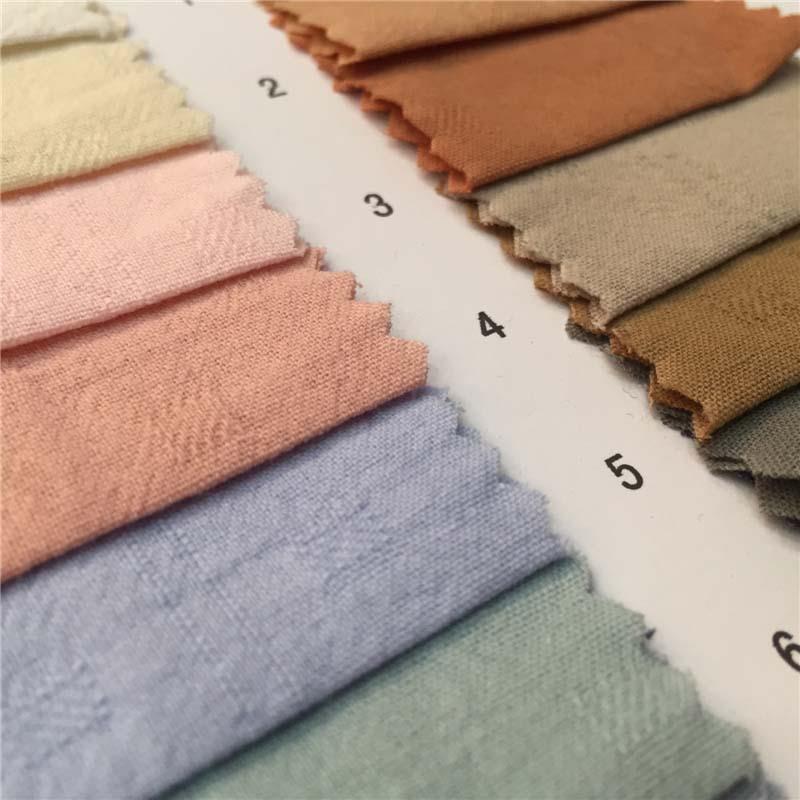 新款直销暗纹提花砂洗起皱 18个颜色现货供应 时尚连衣裙面料 860