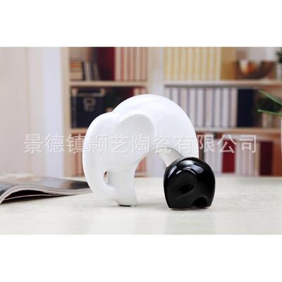 直销新款直供 陶瓷工艺品 时尚陶瓷礼品 陶瓷摆件结婚礼物母子象