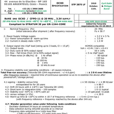 OCXO RAKON STP2875C LF STP2875LF 20M 20MHZ 恒温高精度 晶振