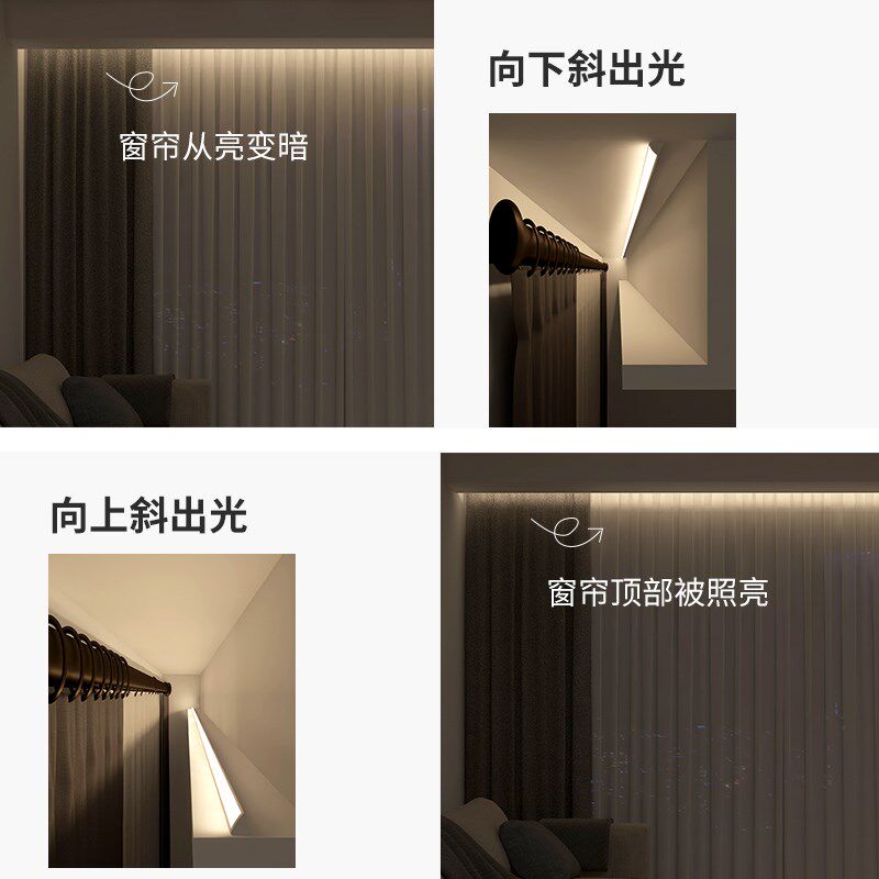 led明装线条灯免吊顶全光谱线性灯客厅窗帘盒阴角石膏线洗墙灯槽