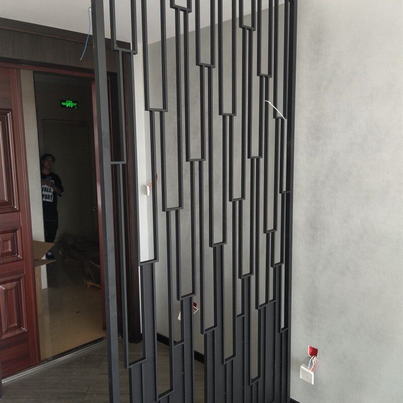 欧式铁艺屏风客厅玄关酒店茶楼餐厅酒吧卡座隔断定制轻奢金属镂空