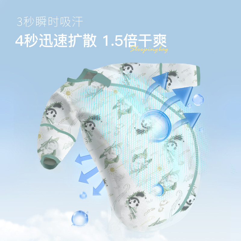 婴儿睡袋春秋夏季薄款宝宝纱布儿童新生儿空调房防踢被子神器夏天