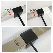 方管挂钩黑色超市货架1.5 2.0方管挂勾饰品手机配件展柜2.5横梁钩