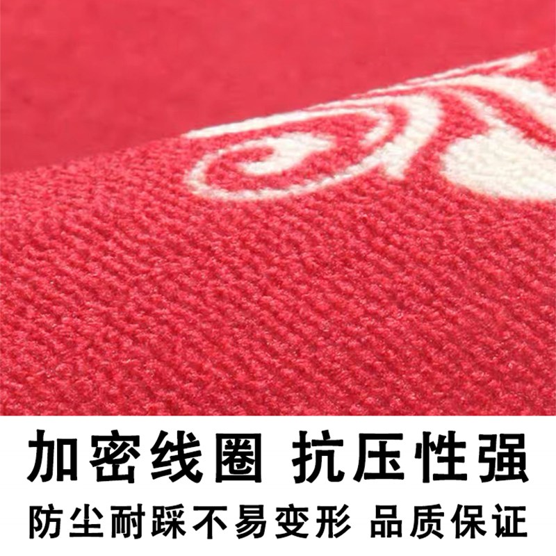 灰色欢迎光临酒店门垫地毯定制logo地毯商用防滑脚垫开业迎宾商铺