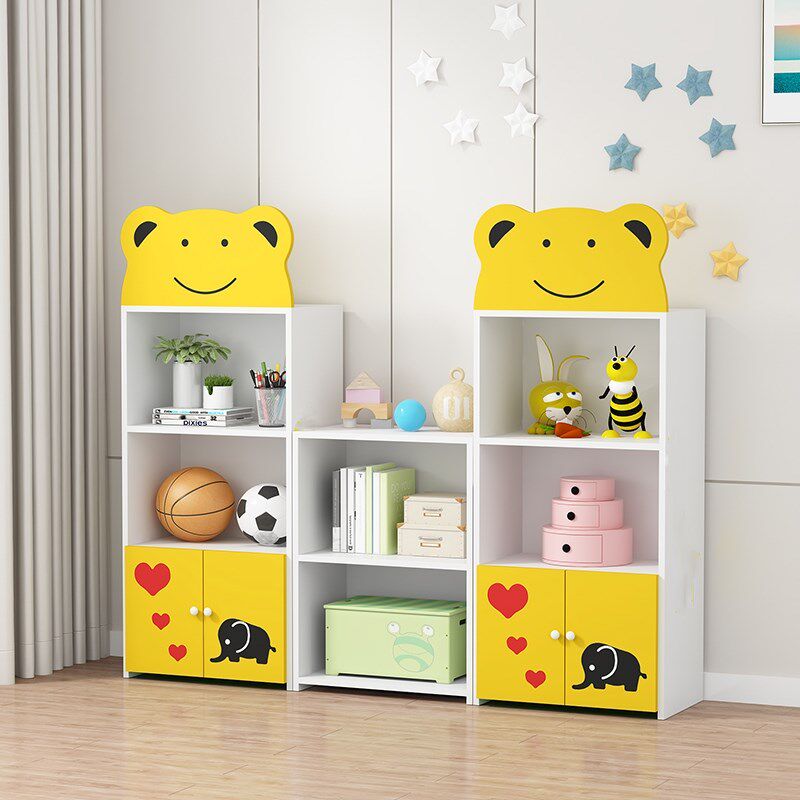 儿童书柜落地多层客厅置物架靠墙组合阅读柜宝宝玩具收纳架绘本架