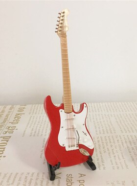 可刻字手工木制电吉他模型电贝司乐器模型摆件汽车圣诞节生日礼物