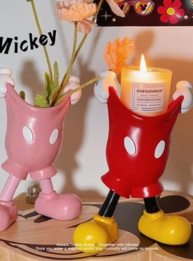 米奇提裤衩花瓶摆件桌面装饰品多功能收纳筒可爱生日礼物节日礼品