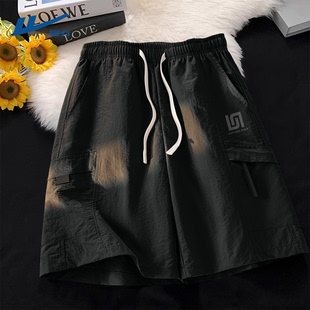 回力户外工装短裤男士2026新款宽松直筒五分裤日系潮流休闲裤子Y