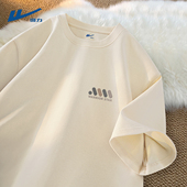 短袖 男装 t恤纯棉夏季 回力男士 休闲运动风2026新款 时尚 简约半袖 男D