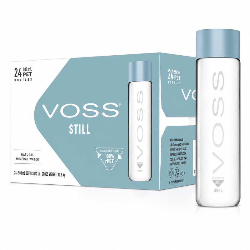 芙丝(VOSS)挪威进口饮用天然矿泉水深层自流500ml*24